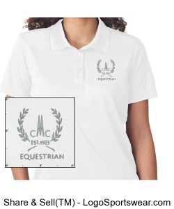 UltraClub Ladies Cool and Dry Mesh Pique Polo Design Zoom